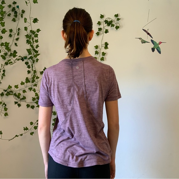 Purple Lululemon Athletic Te-shirt size 4 - Picture 3 of 4